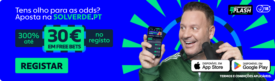 Interface da página de apostas desportivas Solverde, mostrando mercados e eventos live.